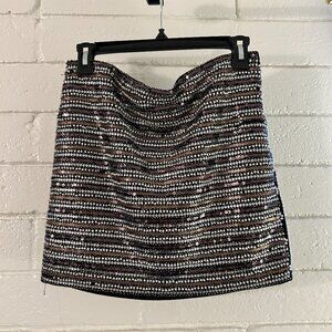 English Rose Beaded Sequin Mini Skirt US size Medium